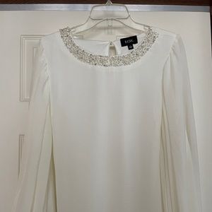MSK formal blouse with embellished neckline.